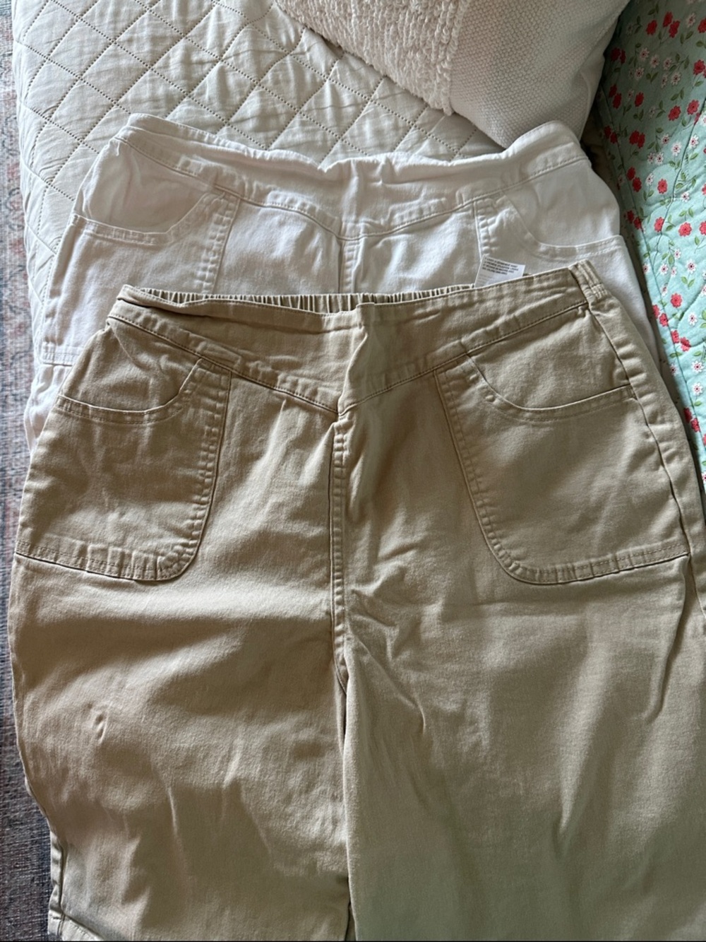 Denim & Co Cotton Shorts 2 pairs Size L cotton 9” inseam